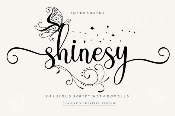 Shinesy: A Handwritten Typeface for Elegant Editorial Design
